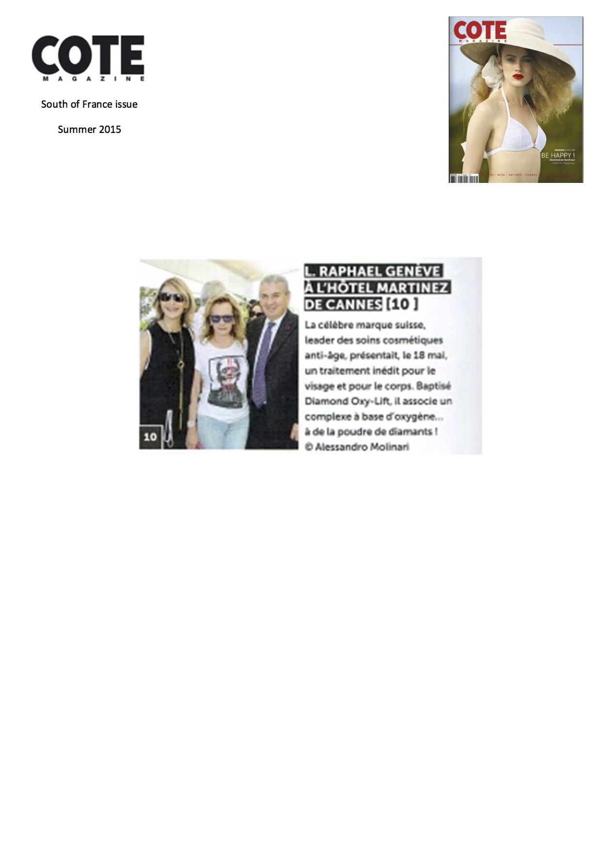 Cote Magazine - Été 2015