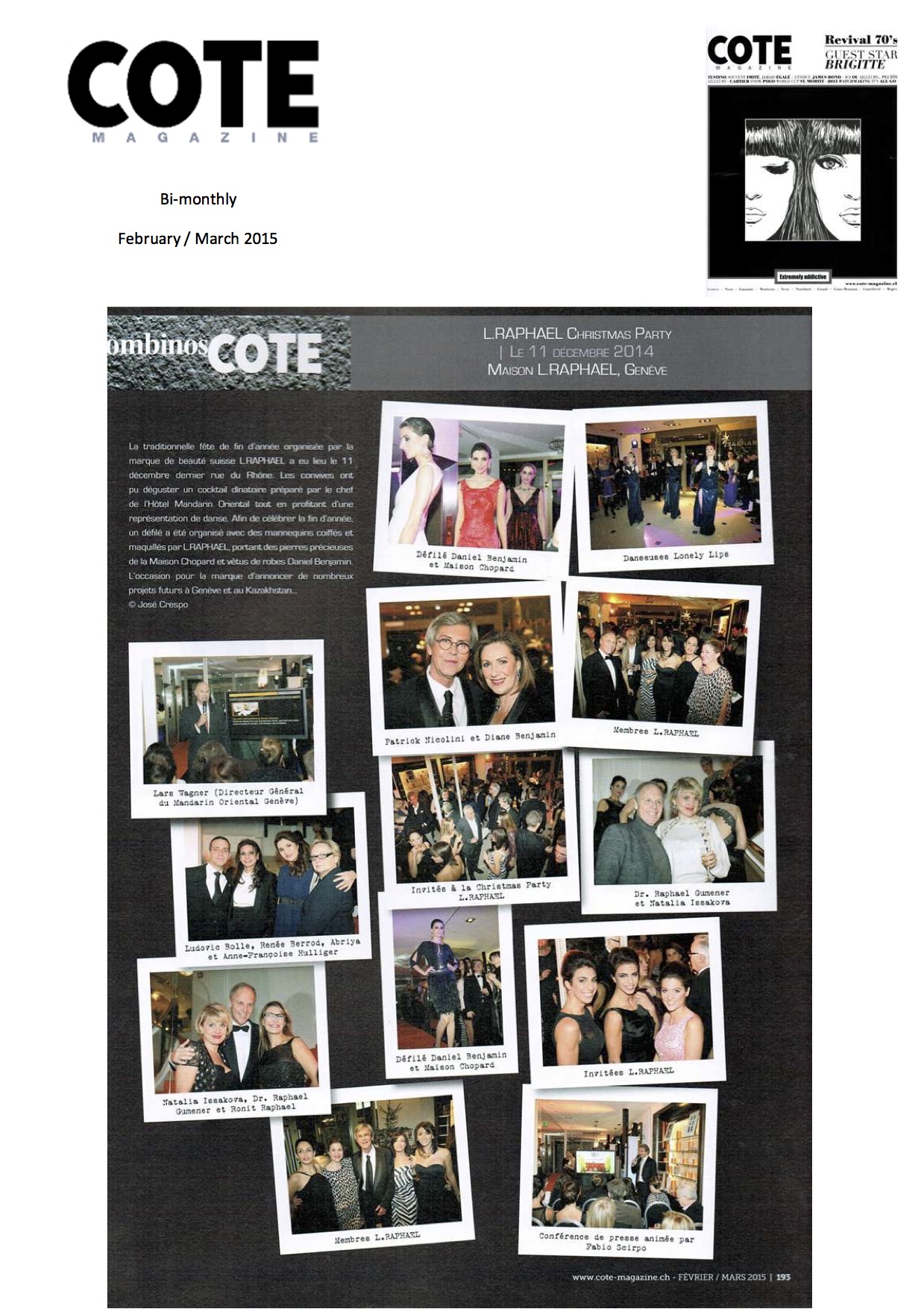 Cote Magazine - Fév/Mars 2015