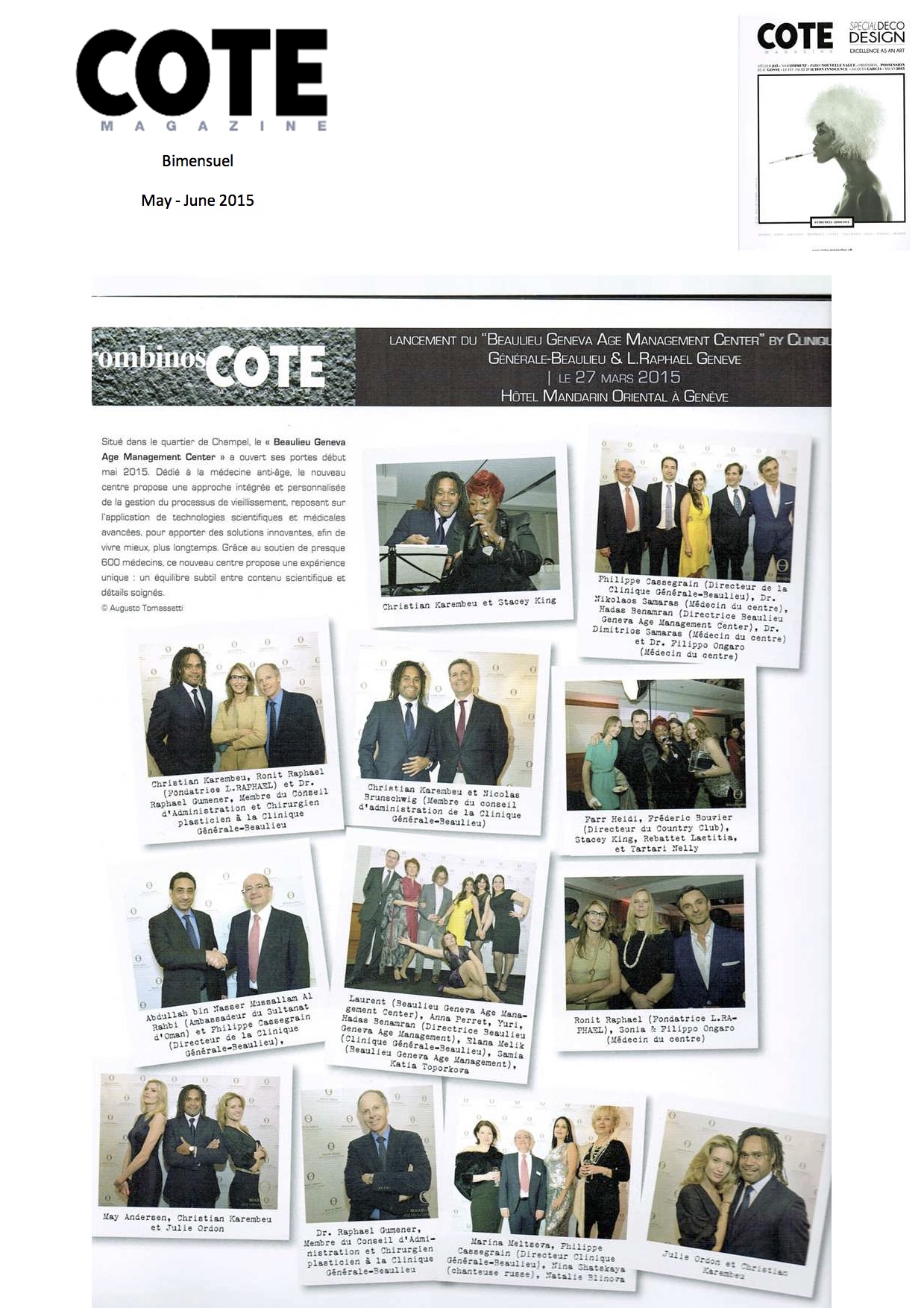 Cote Magazine - Mai/Juin 2015