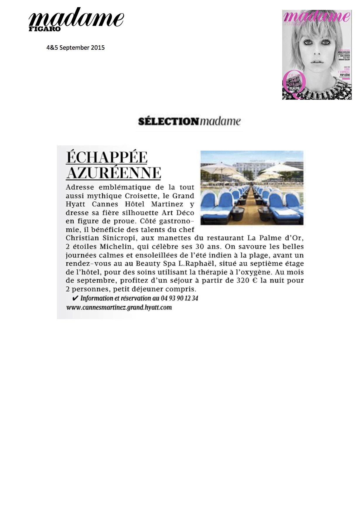 Madame Figaro - Septembre 2015