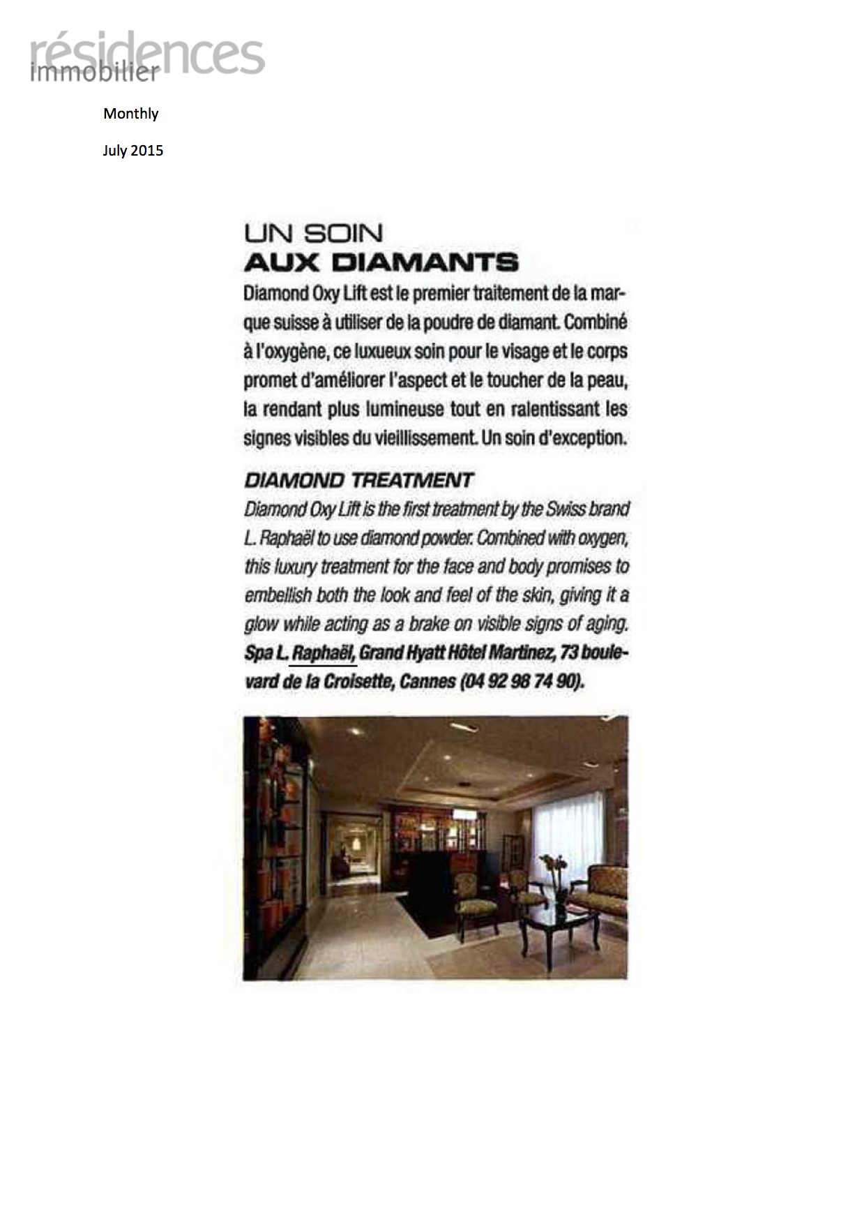 Résidences Immobilier - July 2015
