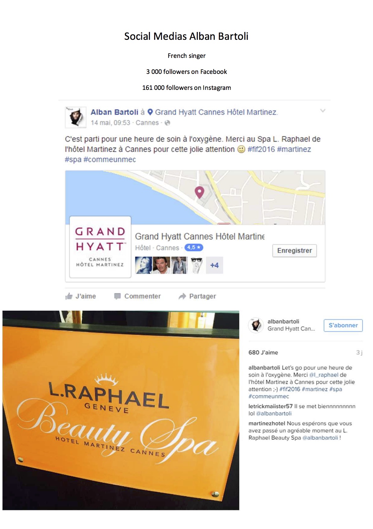 Social Media Alban Bartoli - Mai 2016